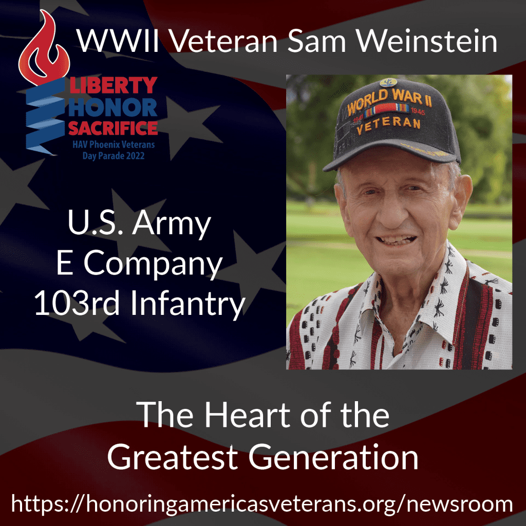 Sam Weinstein is WWII Veteran Grand Marshal