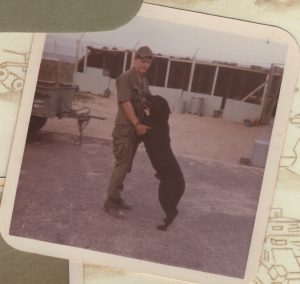Gary Smith and his Sentry Dog Rolf circa Vietnam